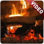 fireplace video live wallpaper android application logo